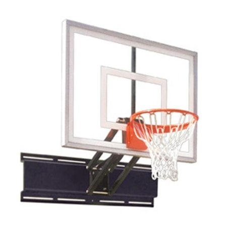 FIRST TEAM First Team UniChamp Turbo Steel-Glass Adjustable Wall Mounted Basketball System; Black; Adjustable Wall Mounted Basketball System UniChamp Turbo-BK